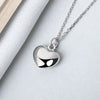 Wholesale Silver 925 Love Heart Shape Pendant Necklace With Cross Chain And Electroplating Treatment