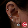 Wholesale 925 Silver Luxury Geometric Diamond Earrings For Women With Electroplating Treatment
