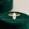 Wholesale 925 Silver Marquiseshaped Moissanite Ring Geometric Diamond Design Casual Minimalist Women's Ring