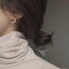 Wholesale Silver Metal Multi Layer Geometric Circle Cold Wind Electroplated Earrings For Women Light Luxury High End Style