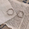 Wholesale Silver Metal Multi Layer Geometric Circle Cold Wind Electroplated Earrings For Women Light Luxury High End Style