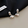Wholesale Silver Metal Multi Layer Geometric Circle Cold Wind Electroplated Earrings For Women Light Luxury High End Style