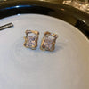 Wholesale Silver Metal Multi Layer Geometric Circle Cold Wind Electroplated Earrings For Women Light Luxury High End Style