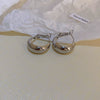 Wholesale Silver Metal Multi Layer Geometric Circle Cold Wind Electroplated Earrings For Women Light Luxury High End Style