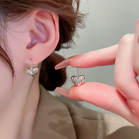 Wholesale Silver Metal Multi Layer Geometric Circle Cold Wind Electroplated Earrings For Women Light Luxury High End Style