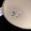 Wholesale Silver Metal Multi Layer Geometric Circle Cold Wind Electroplated Earrings For Women Light Luxury High End Style