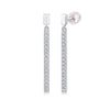 Wholesale 925 Silver Moissanite Inlaid Geometric Fashion Earrings