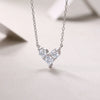 Wholesale 925 Silver Moissanite Inlaid Geometric Pendant Necklace For Women Fashion Light Luxury Clavicle Chain