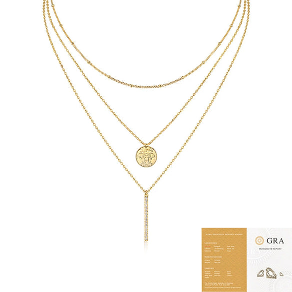 Wholesale 925 Silver Moissanite Inlay Geometric Cross Chain Women's Fashion Pendant Necklace