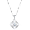 Wholesale 925 Silver Moissanite Inlay Geometric Pendant Clavicle Chain For Women Fashion Style