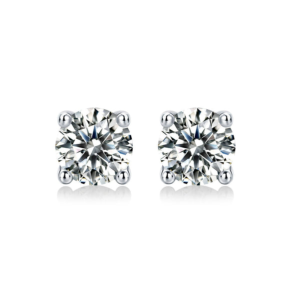 Wholesale 925 Silver Moissanite Inlay Geometric Style Earrings For Women