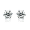 Wholesale 925 Silver Moissanite Inlay Geometric Style Earrings For Women