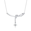 Wholesale 925 Silver Moissanite Pendant Necklace Fashion Geometric Ladies Clavicle Chain Inlay