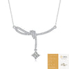 Wholesale 925 Silver Moissanite Pendant Necklace Fashion Geometric Ladies Clavicle Chain Inlay