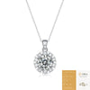 Wholesale 925 Silver Moissanite Romantic Snowflake Pendant Necklace With Ball Chain Electroplated For Women