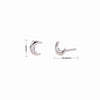 Wholesale Silver 925 Moon Style Earrings With Electroplating Treatment For Women