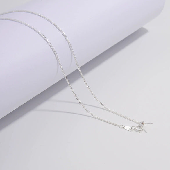 Wholesale Silver Necklace Chopin Chain 925 Silver Geometric Electroplated Simple Style Unisex