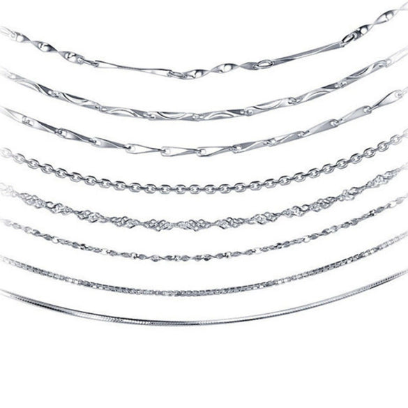 Wholesale Silver Necklace With Geometric Design And Electroplating Chain Accessories For Women