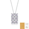 Wholesale 925 Silver Necklace With Geometric Moissanite Pendant And Cross Chain Set With Diamonds Fashion Style For Women