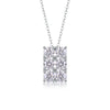 Wholesale 925 Silver Necklace With Geometric Moissanite Pendant And Cross Chain Set With Diamonds Fashion Style For Women