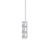 Wholesale Silver Necklace With Geometric Moissanite Pendant 925 Silver Material Fashion Style