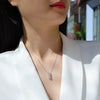 Wholesale Silver Necklace With Geometric Moissanite Pendant 925 Silver Material Fashion Style