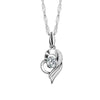 Wholesale Silver Necklace With Heart Pendant And Electroplating Treatment