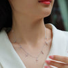 Wholesale 925 Silver Necklace With Moissanite Pendant And Cross Chain Fashionable And Set With Diamonds