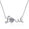 Wholesale Silver Necklace With 925 Sterling Silver Pendant Pt950 Gold Plated Featuring Letters Numbers Text Pattern Electroplated For Women