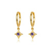 Wholesale Silver Needle And Copper Earrings With Colorful Zircon Geometric And Star Pattern Retro Style For Women