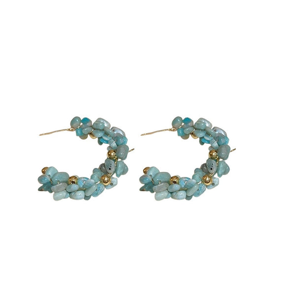 Wholesale Silver Needle Hailanbao Geometric Handmade Earrings For Women