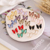 Wholesale 925 Silver Needle Multi Color Butterfly Earrings Copper Material