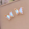 Wholesale 925 Silver Needle Multicolor Gradient Butterfly Earrings For Women With Electroplating Treatment