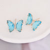 Wholesale 925 Silver Needle Multicolor Zircon Diamond Butterfly Earrings For Women Copper Material
