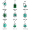 Wholesale Silver Pendant Necklace With Cross Chain Light Luxury Style Cultivation Emerald Gem High Carbon Diamond For Women