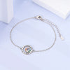 Wholesale 925 Silver Plated Bracelet With Clover And Colorful Feather Original Design Electroplating For Women