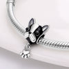 Wholesale 925 Silver Plated Cute Dog Paw String Decoration With Dripping Oil Treatment And Original Design