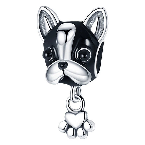 Wholesale 925 Silver Plated Cute Dog Paw String Decoration With Dripping Oil Treatment And Original Design