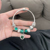 Wholesale Silver Plated Electroplated Clover And Ocean Heart Bracelet For Women Light Luxury Retro Style