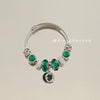 Wholesale Silver Plated Electroplated Clover And Ocean Heart Bracelet For Women Light Luxury Retro Style