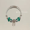 Wholesale Silver Plated Electroplated Clover And Ocean Heart Bracelet For Women Light Luxury Retro Style