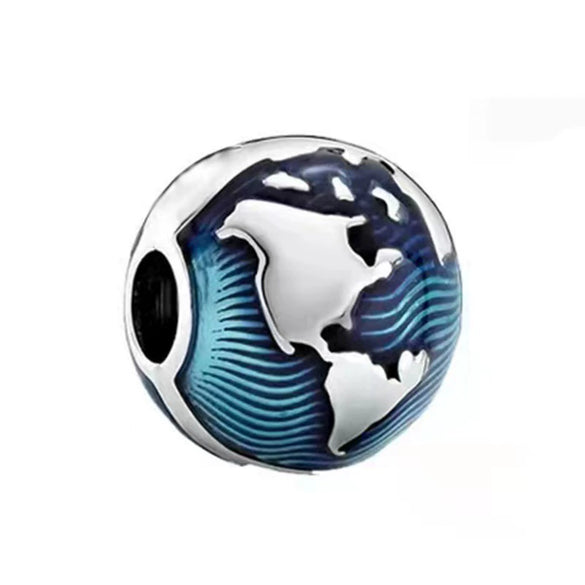 Wholesale Silver Plated Electroplated Planet Beads Star Picking Pendant Bracelet Necklace For Women