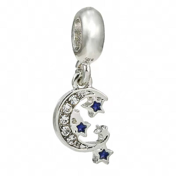 Wholesale Silver Plated Electroplated Planet Beads Star Picking Pendant Bracelet Necklace For Women