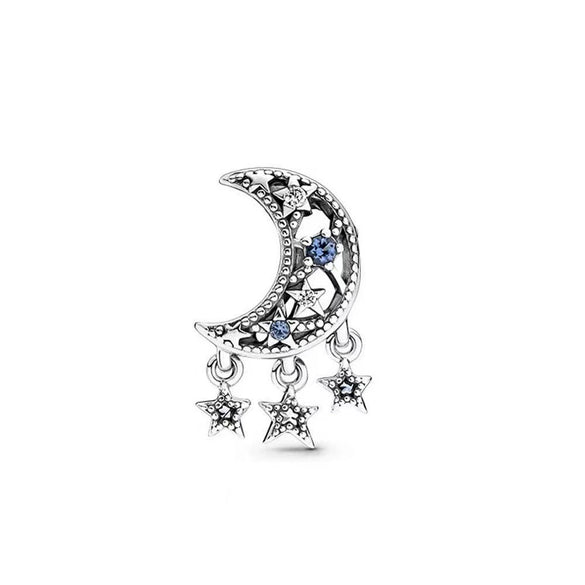 Wholesale Silver Plated Electroplated Planet Beads Star Picking Pendant Bracelet Necklace For Women