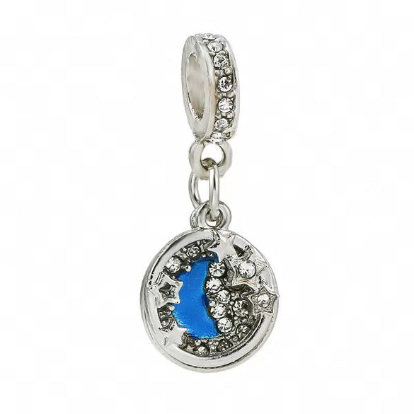 Wholesale Silver Plated Electroplated Planet Beads Star Picking Pendant Bracelet Necklace For Women