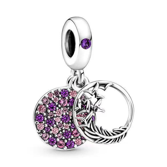 Wholesale Silver Plated Electroplated Planet Beads Star Picking Pendant Bracelet Necklace For Women