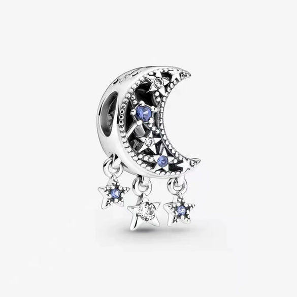 Wholesale Silver Plated Electroplated Planet Beads Star Picking Pendant Bracelet Necklace For Women