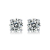 Wholesale Silver Plated Moissanite Inlaid Geometric Style Women's Earrings