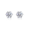 Wholesale Silver Plated Moissanite Inlaid Geometric Style Women's Earrings