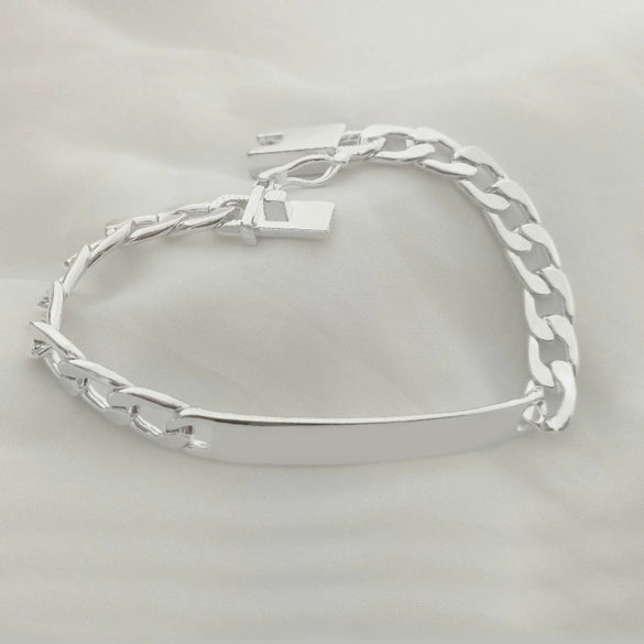Wholesale Silver Plated Unisex Geometric Pattern Bracelet Made Of Mixed Material